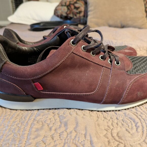 Marc Jacobs Men's sneakers low top shoes red maroon black size 11M - Picture 4 of 4